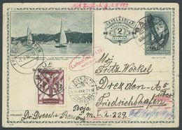 ZULEITUNGSPOST 401 BRIEF, Ungarn: 1936, 1. Postfahrt, Karte Etwas Stärkere Bedarfsspuren - Zeppelin