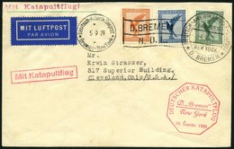 KATAPULTPOST 5b BRIEF, 9.9.1929, &quot,Bremen&quot, - Bremen, Seepostaufgabe, Brief Feinst - Storia Postale