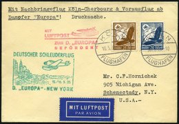 KATAPULTPOST 187c BRIEF, 16.5.1935, Europa - New York, Nachbringe- Und Schleuderflug, Drucksache, Prachtbrief - Storia Postale