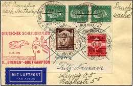 KATAPULTPOST 190c BRIEF, 2.6.1935, Bremen - Southampton, Deutsche Seepostaufgabe, Drucksache, Pracht - Brieven En Documenten