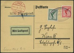 ERST-UND ERÖFFNUNGSFLÜGE 27.1.05 BRIEF, 21.3.1927, Dresden-Wien, Sonderstempel, Prachtkarte - Zeppelines