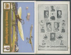 ALTE ANSICHTSKARTEN 1911, Erinnerung An Die Sachsen-Flugwoche Und Flieger Der Sachsenwoche, 2 Ungebrauchte Ansichtskarte - Sonstige & Ohne Zuordnung