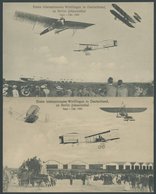 ALTE ANSICHTSKARTEN 1909, Erstes Internationales Wettfliegen In Deutschland, Zu Berlin-Johannisthal, 2 Verschiedene Ansi - Other & Unclassified