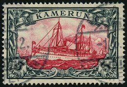 KAMERUN 19 O, 1900, 5 M. Grünschwarz/bräunlichkarmin, Ohne Wz., Pracht, Mi. 600.- - Kameroen
