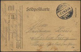 DT. FP IM BALTIKUM 1914/18 K.D. FELDPOSTEXP. DER 6. RES. DIV., 7.2.16, Auf Feldpost-Vordruckkarte Nach Liebenburg/Harz,  - Lettonie