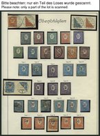 OBERSCHLESIEN O,*,**, BrfStk, Interessante Sammlung Oberschlesien Von 1920-22 Mit Besseren Werten, Dienstmarken Sowie Ei - Altri & Non Classificati