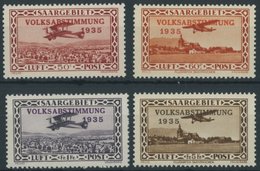 SAARGEBIET 195-98 **, 1934, Flugpost, Prachtsatz, Mi. 65.- - Autres & Non Classés