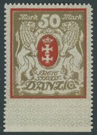 FREIE STADT DANZIG 100Xa **, 1922, 50 M. Rot/gold, Wz. 2X, Postfrisch, Pracht, Mi. (260.-) - Other & Unclassified