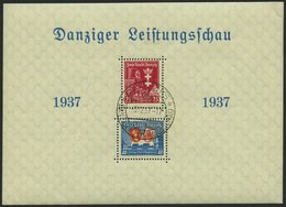 FREIE STADT DANZIG Bl. 3 O, 1937, Block Leistungsschau, Sonderstempel, Winzige Eckknitter, Marken Pracht, Mi. 110.- - Andere & Zonder Classificatie