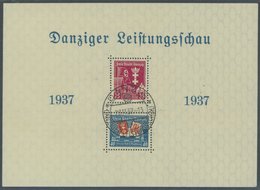 FREIE STADT DANZIG Bl. 3I O, 1937, Block Leistungsschau Mit Plattenfehler Rechter Bildrand Eingekerbt, Zeitgerechte Entw - Otros & Sin Clasificación