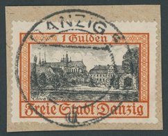 FREIE STADT DANZIG 297 BrfStk, 1938, 1 G. Gelblichrot/schwarz, Zeitgerechte Entwertung, Prachtbriefstück, Kurzbefund Soe - Andere & Zonder Classificatie