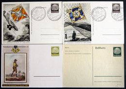 LOTHRINGEN P BRIEF, 1940/1, 4 Verschiedene Ungebrauchte Ganzsachenkarten, 2 Davon Leer Gestempelt, Sonderstempel STRASSB - Besetzungen 1938-45