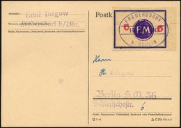 FREDERSDORF Sp 171FI BRIEF, 1945, 6 Pf., Rahmengröße 43x31.5 Mm, Große Wertziffern, Mit Abart Wertziffern Seitlich, Auf  - Postes Privées & Locales