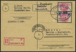 FREDERSDORF Sp 227FI,30 BRIEF, 1945, 6 Pf., Rahmengröße 28x19 Mm, Große Wertziffern, Mit Abart Wertziffern Bläulichviole - Correos Privados & Locales