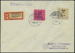 GROSSRÄSCHEN 27bIII BRIEF, 1945, 40 Pf. Schwarz Auf Rosalila, Type III, Mit Mi.Nr. 13AI Auf Einschreibbrief, Pracht, Mi. - Correos Privados & Locales