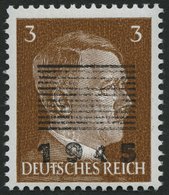 NETZSCHKAU-REICHENBACH 2P **, Probedruck: 1945, 3 Pf. Mit Aufdruck Von 12 Waagerechten Streifen Und 1945, Pracht, Gepr.  - Private & Lokale Post