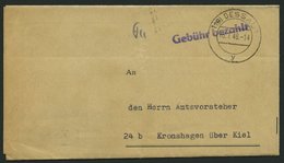 ALL. BES. GEBÜHR BEZAHLT (19) DESSAU 1, 16.7.48, Violetter L1 Gebühr Bezahlt, Amtsbrief Feinst - Altri & Non Classificati