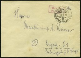 ALL. BES. GEBÜHR BEZAHLT GEITHA, Ortswerbestempel, 8.8.45, Roter R2 Gebühr Bezahlt, Brief Feinst - Other & Unclassified