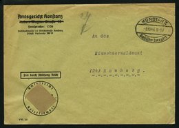 ALL. BES. GEBÜHR BEZAHLT KONSTANZ Gebühr Bezahlt, 3.10.46, Ellipsenstempel, Handschriftlich 24, Behördenbrief, Feinst - Other & Unclassified