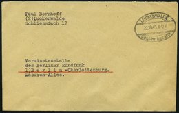 ALL. BES. GEBÜHR BEZAHLT LUCKENWALDE, 22.10.45, Ellipsenstempel Gebühr Bezahlt, Prachtbrief - Other & Unclassified