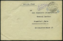 ALL. BES. GEBÜHR BEZAHLT PFALZFELD (HUNSRÜCK), 2.3.46, Violetter R2 Gebühr Bezahlt Auf Prachtbrief - Autres & Non Classés