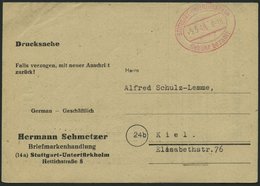 ALL. BES. GEBÜHR BEZAHLT STUTTGART Gebühr Bezahlt, 5.5.48, Roter Ellipsenstempel, Drucksachenbrief, Pracht - Otros & Sin Clasificación