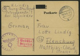 ALL. BES. NOTAUSGABEN P A02 BRIEF, BURGSTEINFURT, 6 Pf. Mit Druckvermerk Hermann Sewing, Bielefeld, Karte Nach Flensburg - Otros & Sin Clasificación