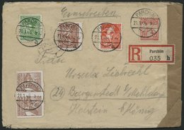 MECKLENBURG-VORPOMMERN 23-25b BRIEF, 1945, Junkerland Mit 3 Werten Zusatzfrankatur (u.a. Paar 29xa) Auf Einschreibbrief  - Other & Unclassified