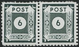 OST-SACHSEN 43BbII/DII **, 1945, 6 Pf. Schwarzblaugrün Mit Durchstich 10 Und Zusätzlicher Linienzähnung 11 Coswig Im Waa - Otros & Sin Clasificación