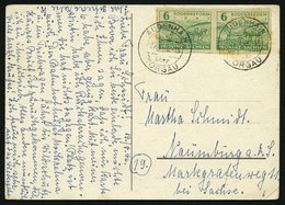 PROVINZ SACHSEN 85wb Paar BRIEF, 1945, 6 Pf. Lebhaftgrün Im Waagerechten Paar Auf Postkarte Aus AUDENHAIN, Feinst (etwas - Otros & Sin Clasificación