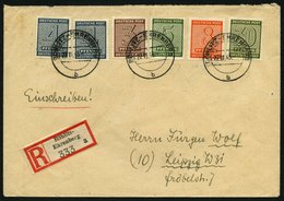 WEST-SACHSEN 116Y BRIEF, 1945, 5 Pf. Schwärzlicholivgrün, Wz. 1Y, Mit Zusatzfrankatur Auf Einschreibbrief Aus BÖHLITZ-EH - Otros & Sin Clasificación