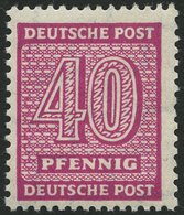 WEST-SACHSEN 136Xc **, 1945, 40 Pf. Lebhaftrotlila, Wz. 1X, üblich Gezähnt Pracht, Gepr. Dr. Jasch, Mi. 320.- - Autres & Non Classés