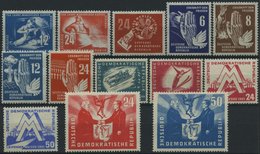 DDR 273-85 **, 1950/1, 13 Prachtwerte, Mi. 146.- - Gebraucht