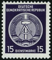 DIENSTMARKEN A D 21IXII NF (*), 1954,15 Pf. Schwarzgrauviolett, Type I, Wz. XII, Mit Abart Ohne Eingedruckten Stempel, P - Andere & Zonder Classificatie