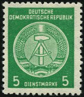 DIENSTMARKEN A D 29XI **, 1956, 5 Pf. Smaragdgrün, Faserpapier, Wz. 2XI, Pracht, R!, Gepr. Jahn, Mi. 700.- - Altri & Non Classificati