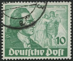 BERLIN 61I O, 1949, 10 Pf. Goethe Mit Abart Farbfleck Neben Rechtem Unterarm Des Darstellers, Pracht, Mi. 150.- - Sonstige & Ohne Zuordnung