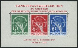 BERLIN Bl. 1 **, 1949, Block Währungsgeschädigte, Pracht, Mi. 950.- - Andere & Zonder Classificatie