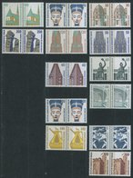 BERLIN Aus 793-835 Paar **, 1987-89, Sehenswürdigkeiten In Waagerechten Paaren, Komplette Ausgabe, Pracht, Mi. 69.60 - Altri & Non Classificati