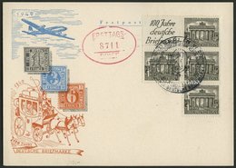 ZUSAMMENDRUCKE W 1 BRIEF, 1949, Bauten R1d + 1 Auf FDC, Prachtkarte, Mi. 60.- - Se-Tenant