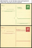 GANZSACHEN A. P 47-P 138 BRIEF, 1959-90, 50 Fast Nur Verschiedene Ungebrauchte Ganzsachenkarten, Pracht, Mi. 180.- - Colecciones