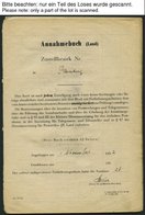 BUNDESREPUBLIK 129 BRIEF, 1952/3, Annahmebuch (Land), Zustellbezirk Pleinting, 32 Seiten Komplett, Die Gebühr Wurde Fast - Gebruikt