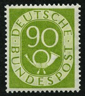 BUNDESREPUBLIK 138 **, 1952, 90 Pf. Posthorn, Pracht, Mi. 550.- - Usados