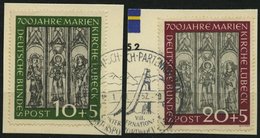 BUNDESREPUBLIK 139/40 BrfStk, 1951, Marienkirche, üblich Gezähnt Pracht, Mi. 160.- - Usados