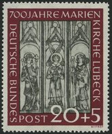 BUNDESREPUBLIK 140 **, 1951, 20 Pf. Marienkirche, Pracht, Mi. (110.-) - Gebruikt