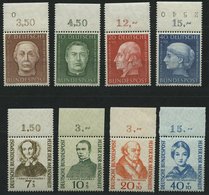 BUNDESREPUBLIK 200-03,222-25 **, 1954/5, Helfer Der Menschheit, 2 Prachtsätze Vom Oberrand, Mi. (95.-) - Used Stamps