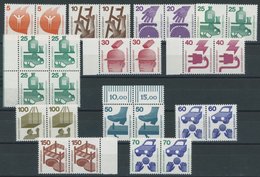 BUNDESREPUBLIK 694-703,773 Paar **, 1971/3, Unfallverhütung In Waagerechten Paaren, Postfrisch, Pracht - Used Stamps