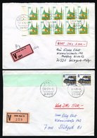BUNDESREPUBLIK 1406,1407 BRIEF, 1989, Sehenswürdigkeiten, 100 Pf. Als Mehrfachfrankatur Und 350 Pf. Als Rollenende 1 + 4 - Used Stamps