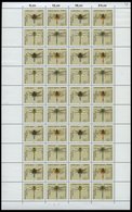 BUNDESREPUBLIK 1546-49 **, 1991, 60 Pf. Libellen Im Zusammendruckbogen (40), Dabei Abart 1546I, Pracht - Usati
