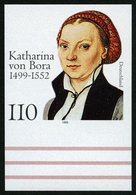 BUNDESREPUBLIK 2029U **, 1999, 110 Pf. Katharina Von Bora, Ungezähnt, Randstück, Pracht, Fotoattest Schlegel, Mi. 400.- - Oblitérés