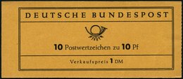 ZUSAMMENDRUCKE MH 6cb **, 1960, Markenheftchen Heuss Lumogen, Erstauflage, Mit Druckereizeichen 5 (nur Die Obere Hälfte  - Autres & Non Classés